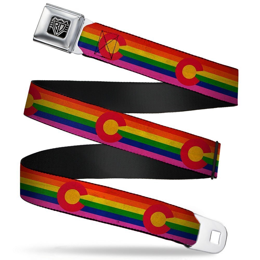 2651 Seatbelt Belt - Colorado Flags2 Pride Vintage - 1.0" Wide - 20-36